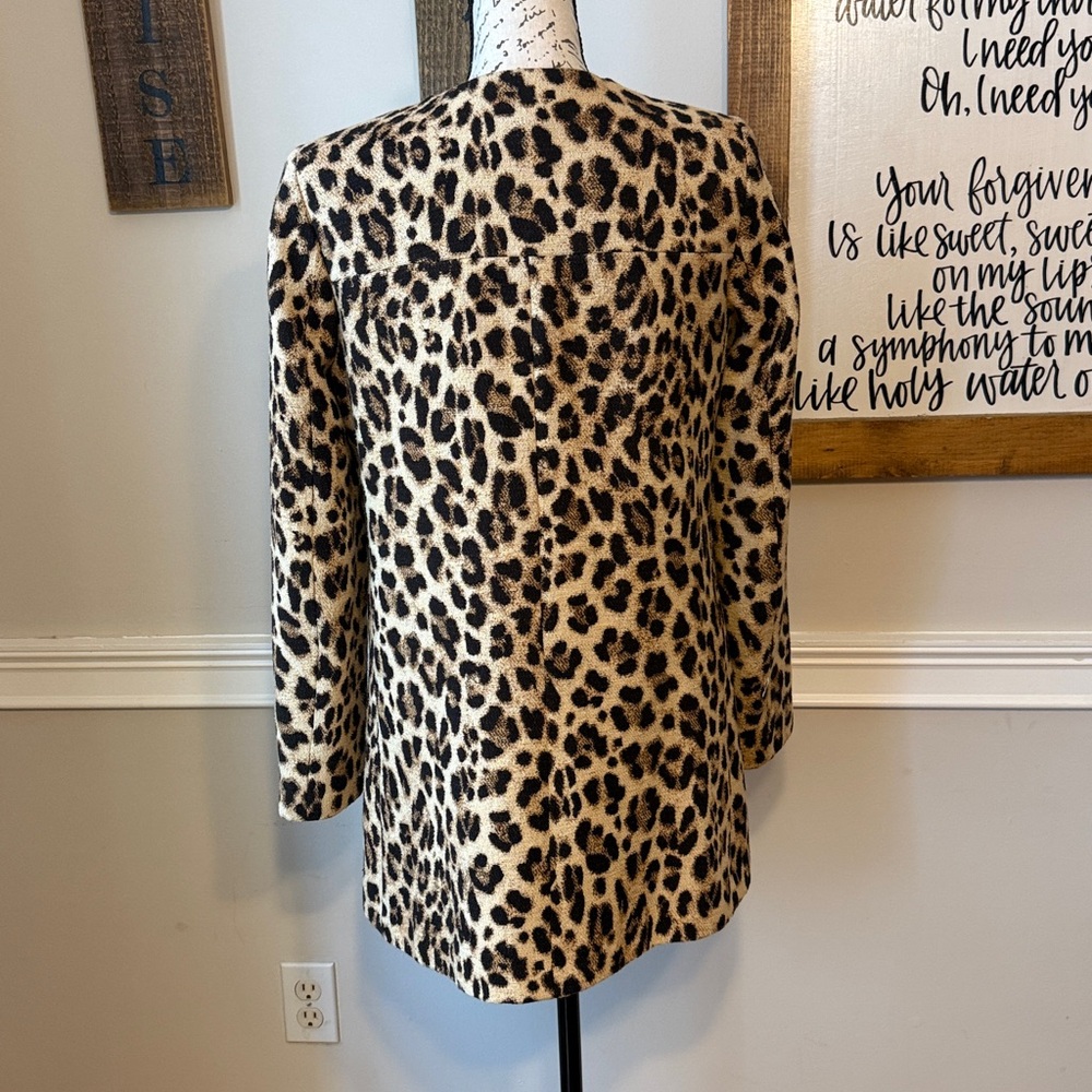 Zara Basic Women's Leopard Print Winter Jacket - image 4